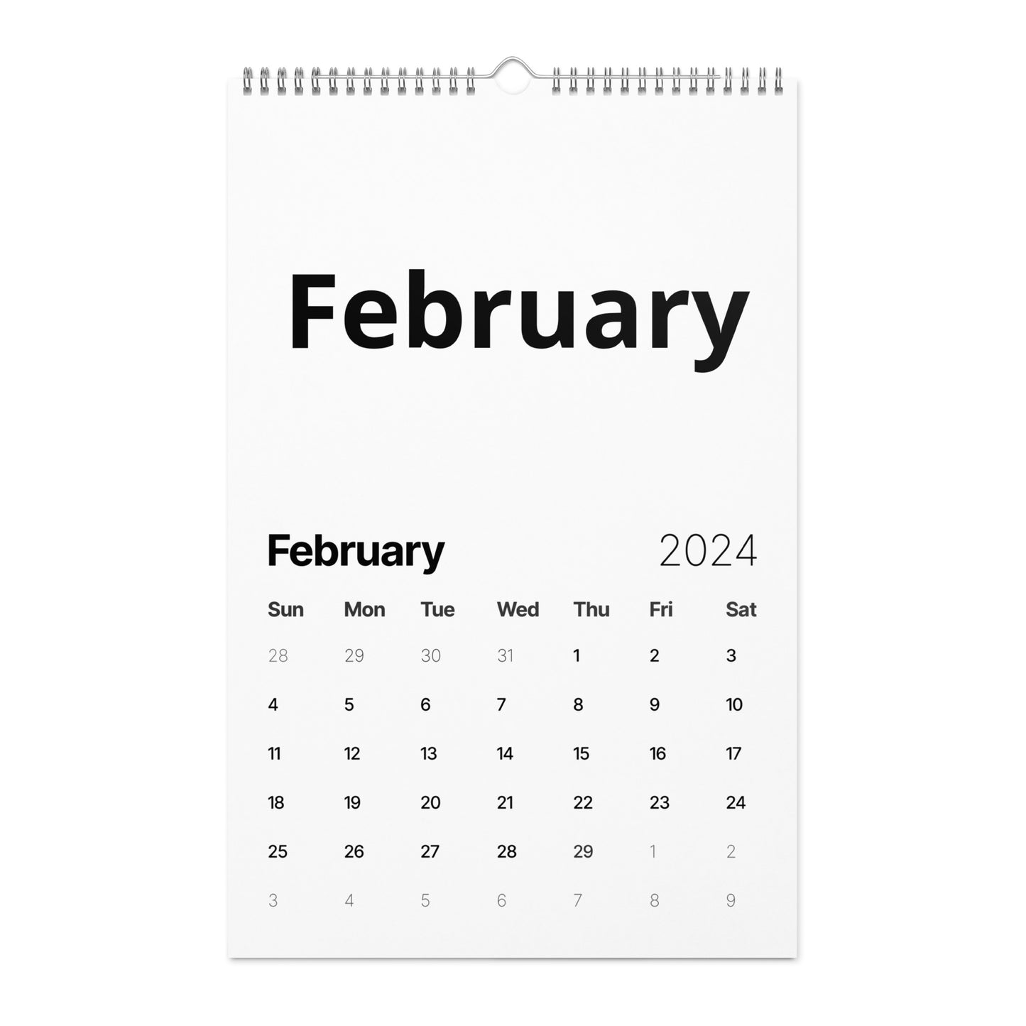 Wall calendar (2024)