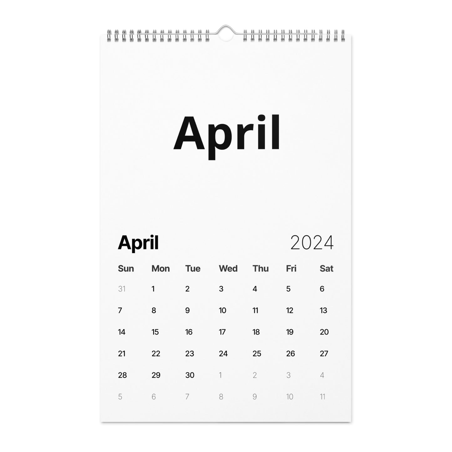 Wall calendar (2024)