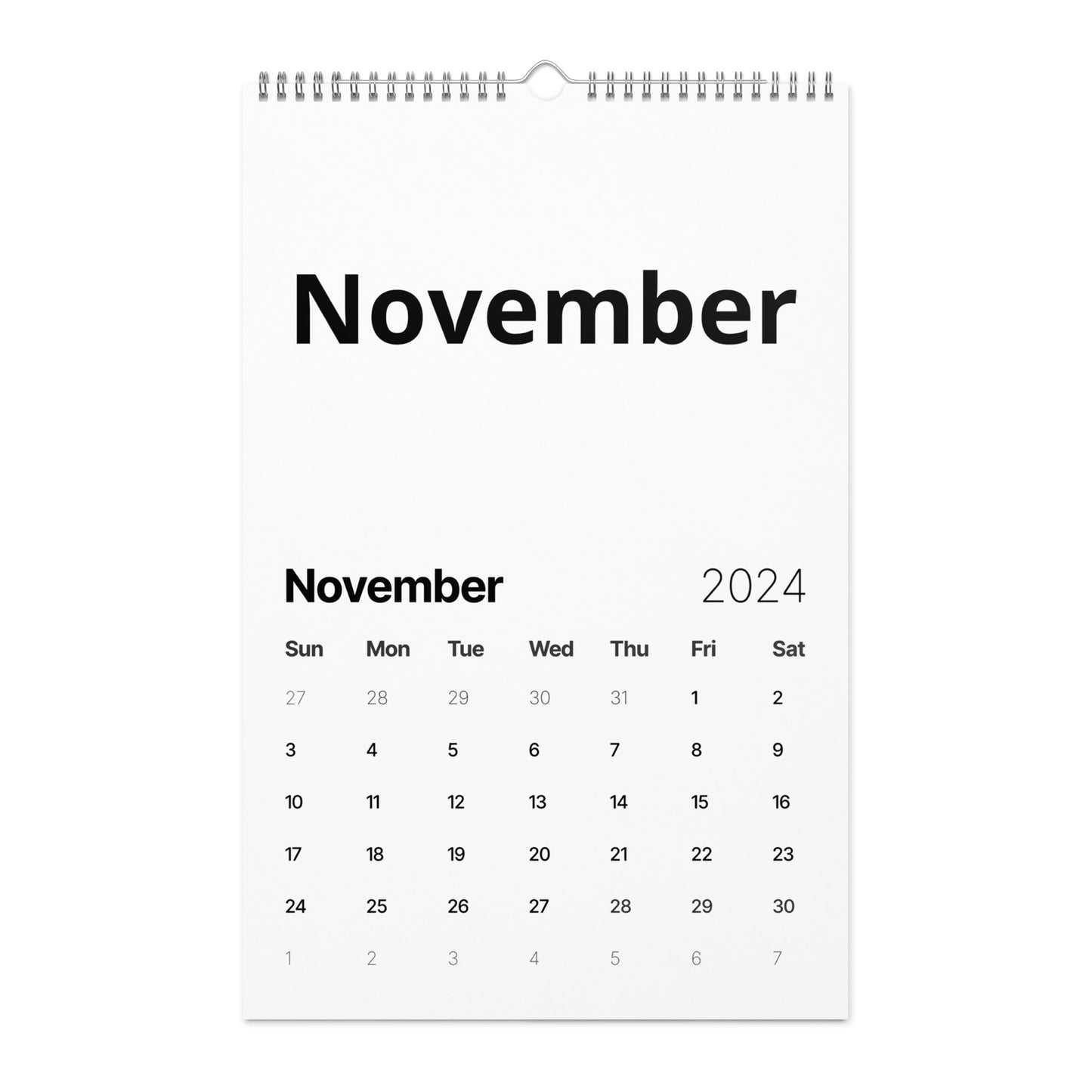 Wall calendar (2024)