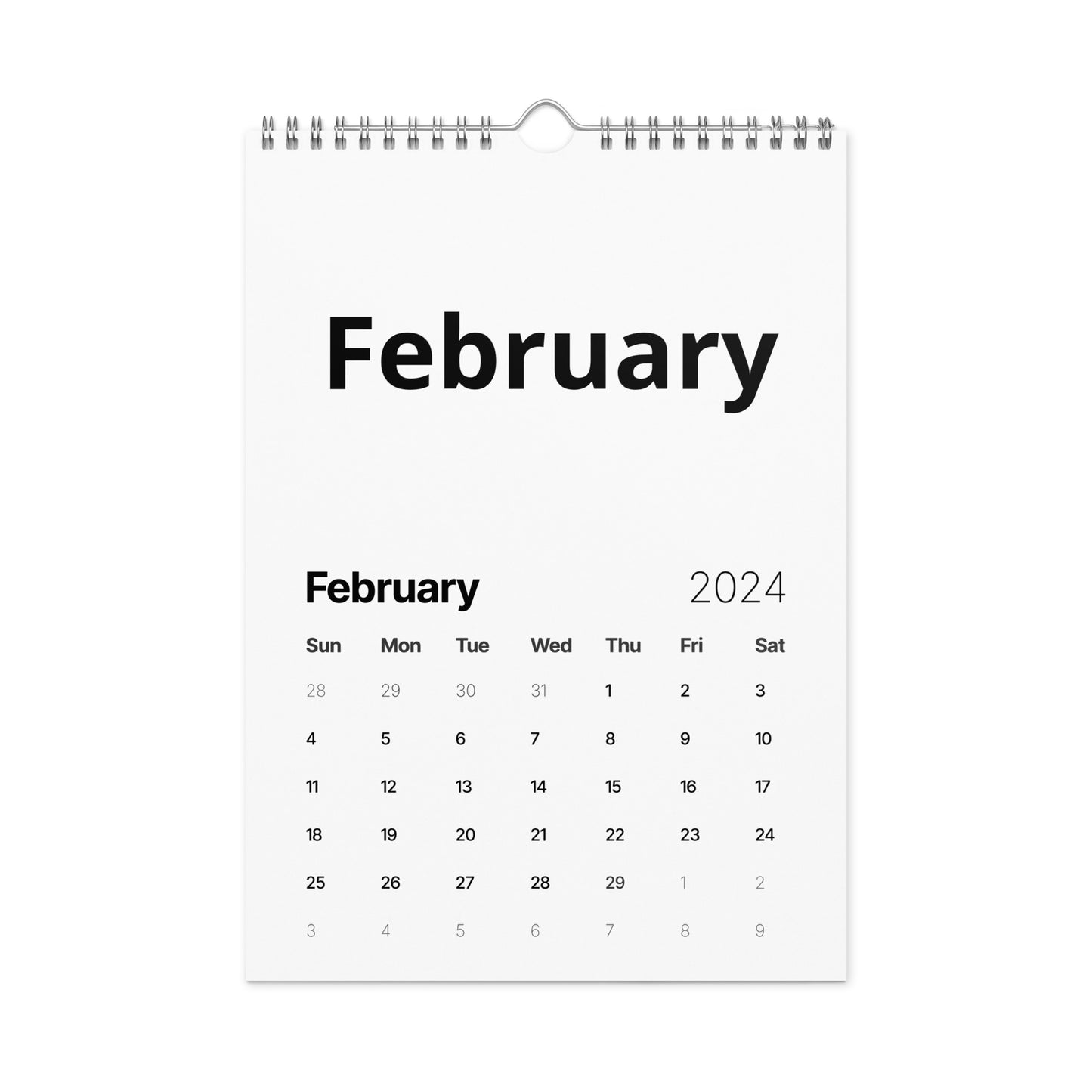 Wall calendar (2024)