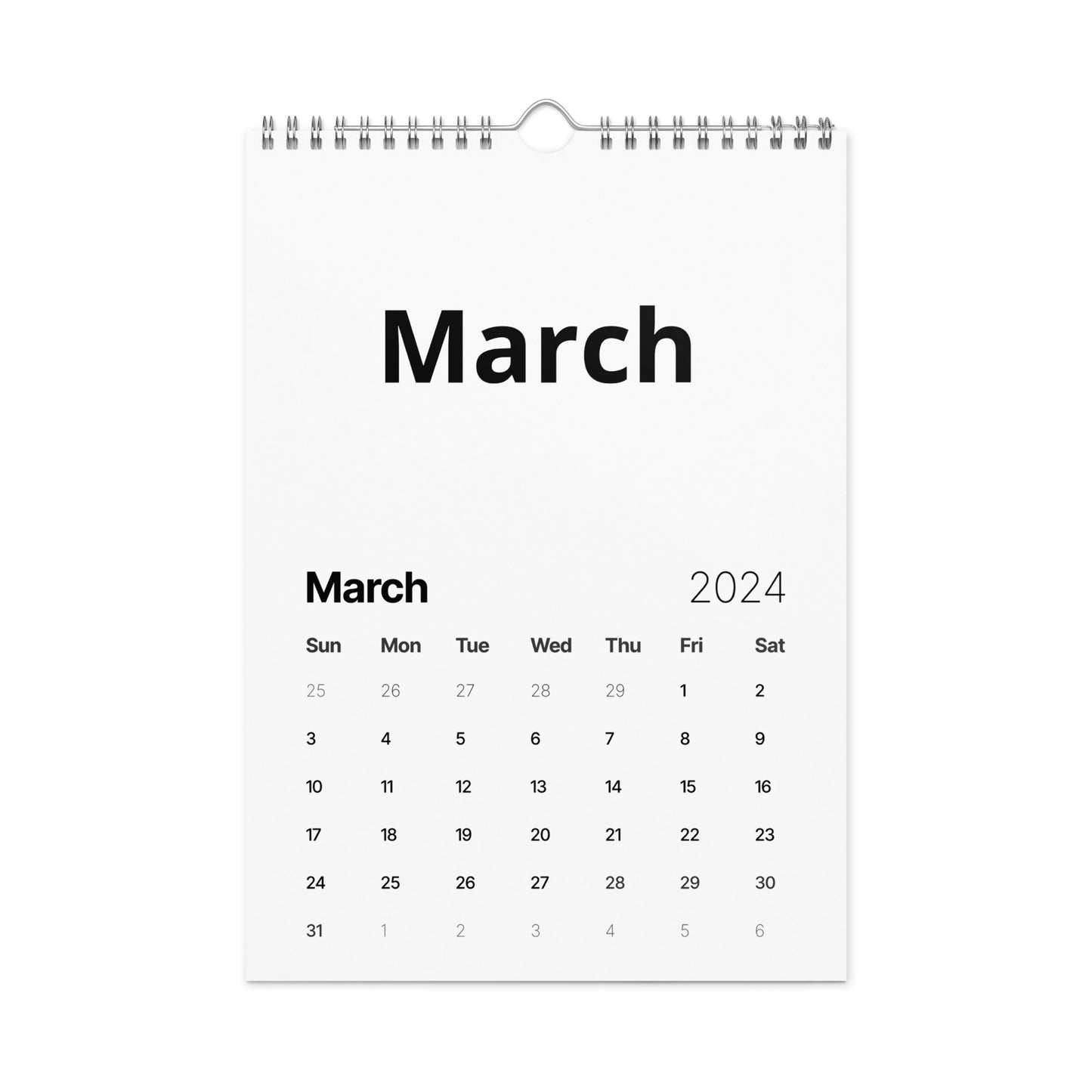 Wall calendar (2024)